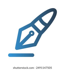 Pen outline icon. with gradient colors suitable for interfaces, websites, UI and mobile apps.