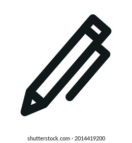 Icono de contorno de lápiz, adecuado para conjunto de oficinas