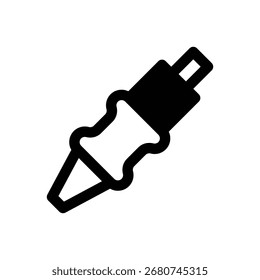Pen. Outlined stroke vector icon with black-filled details.