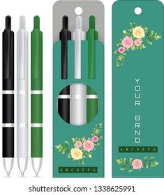 Pen packaging design - Vector