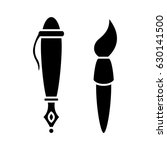 pen and paniting brush icon