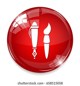 pen and paniting brush icon