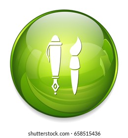 pen and paniting brush icon