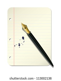 Pen and with paper