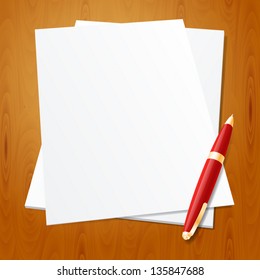 pen with paper