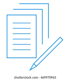 Pen and paper documents vector