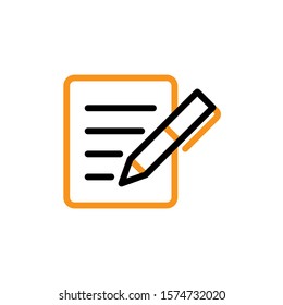 pen and paper icon design template