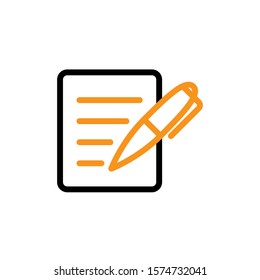 pen and paper icon design template
