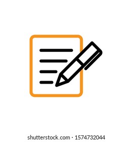 pen and paper icon design template