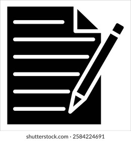Pen And Paper Icon Element For Design