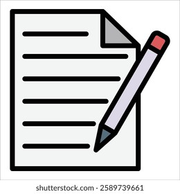 Pen And Paper Icon Element For Design