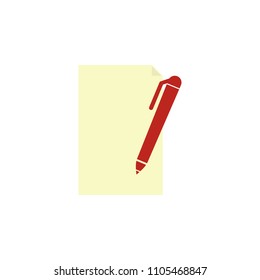 pen paper icon. Element of web icon for mobile concept and web apps. Colored isolated pen paper icon can be used for web and mobile. Premium icon on white background