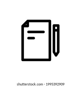 Pen and paper icon, eps 10