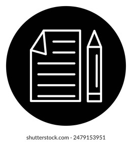 Stift- und Papiersymbol und -logo