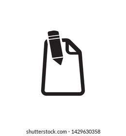 Pen and paper icon. Recipe sign.  Writing paper symbol