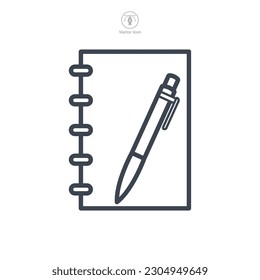pen and paper icon symbol template for graphic and web design collection logo vector illustration