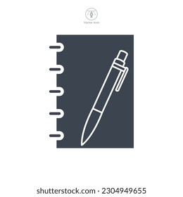 pen and paper icon symbol template for graphic and web design collection logo vector illustration