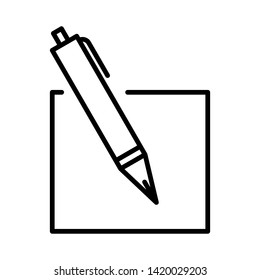 pen and paper icon for write 