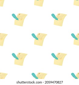 Pen and paper letter pattern seamless background texture repeat wallpaper geometric vector