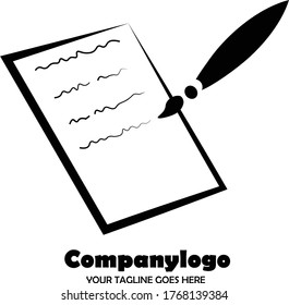 Pen und Papier-Logos-Vorlage vektor