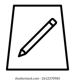 Pen and Paper Vector Line Icon Design