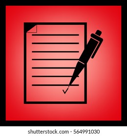 
Pen and paper.Vector icon.