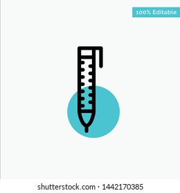 Pen, Pencil, Design turquoise highlight circle point Vector icon