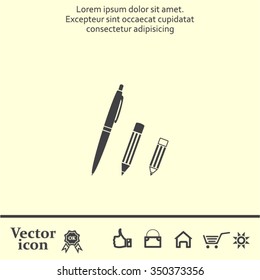 Pen and Pencil flat icon