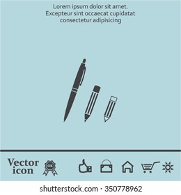 Pen and Pencil flat icon