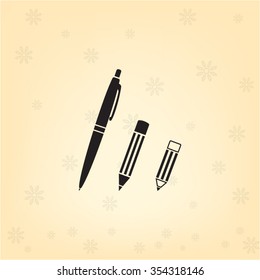 Pen and Pencil flat icon
