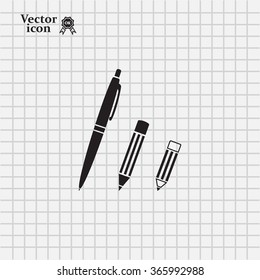 Pen and Pencil flat icon