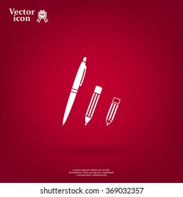 Pen and Pencil flat icon