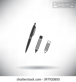 Pen and Pencil flat icon