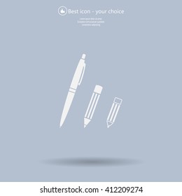 Pen and Pencil flat icon