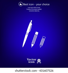Pen and Pencil flat icon
