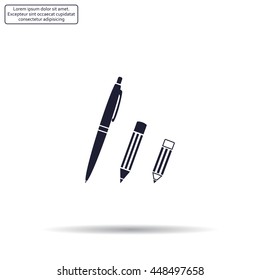Pen and Pencil flat icon
