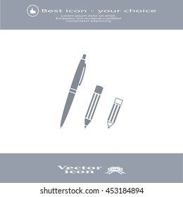 Pen and Pencil flat icon