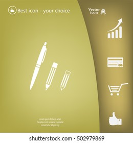 Pen and Pencil flat icon