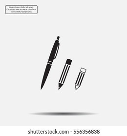 Pen and Pencil flat icon