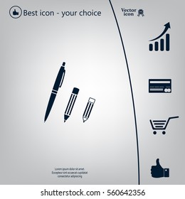 Pen and Pencil flat icon