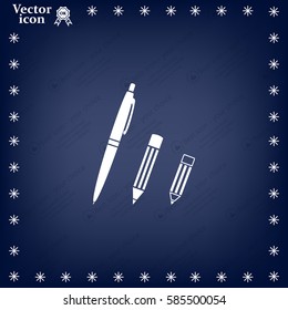 Pen and Pencil flat icon