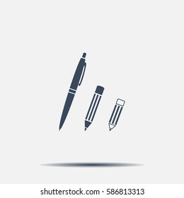 Pen and Pencil flat icon