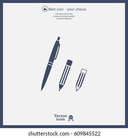 Pen and Pencil flat icon