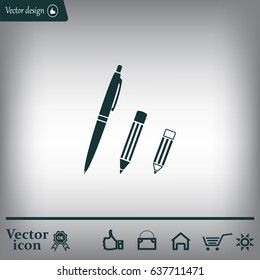 Pen and Pencil flat icon