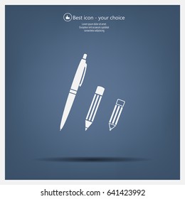 Pen and Pencil flat icon
