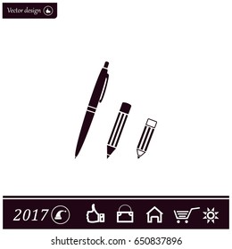 Pen and Pencil flat icon