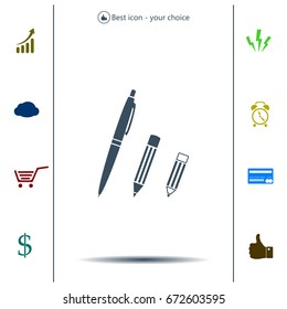 Pen and Pencil flat icon