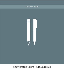 pen and pencil icon illustration vector