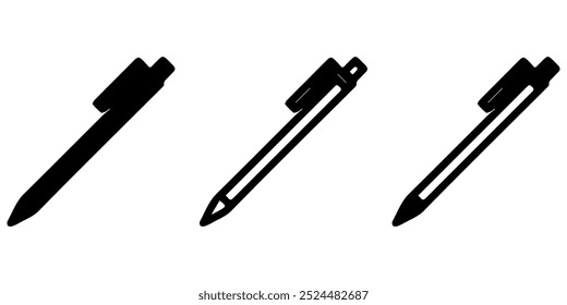 Pen and pencil icon. Marker and crayon drawing symbol. Sketch tool vector.