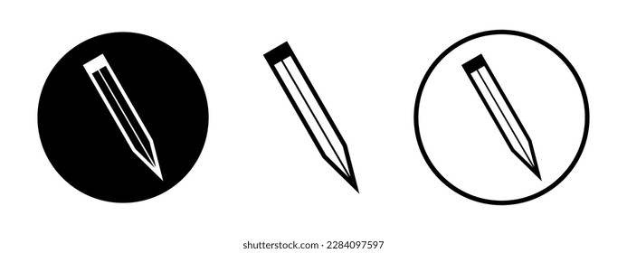 Pen and pencil icon set in line stile. Outline vector illustration.